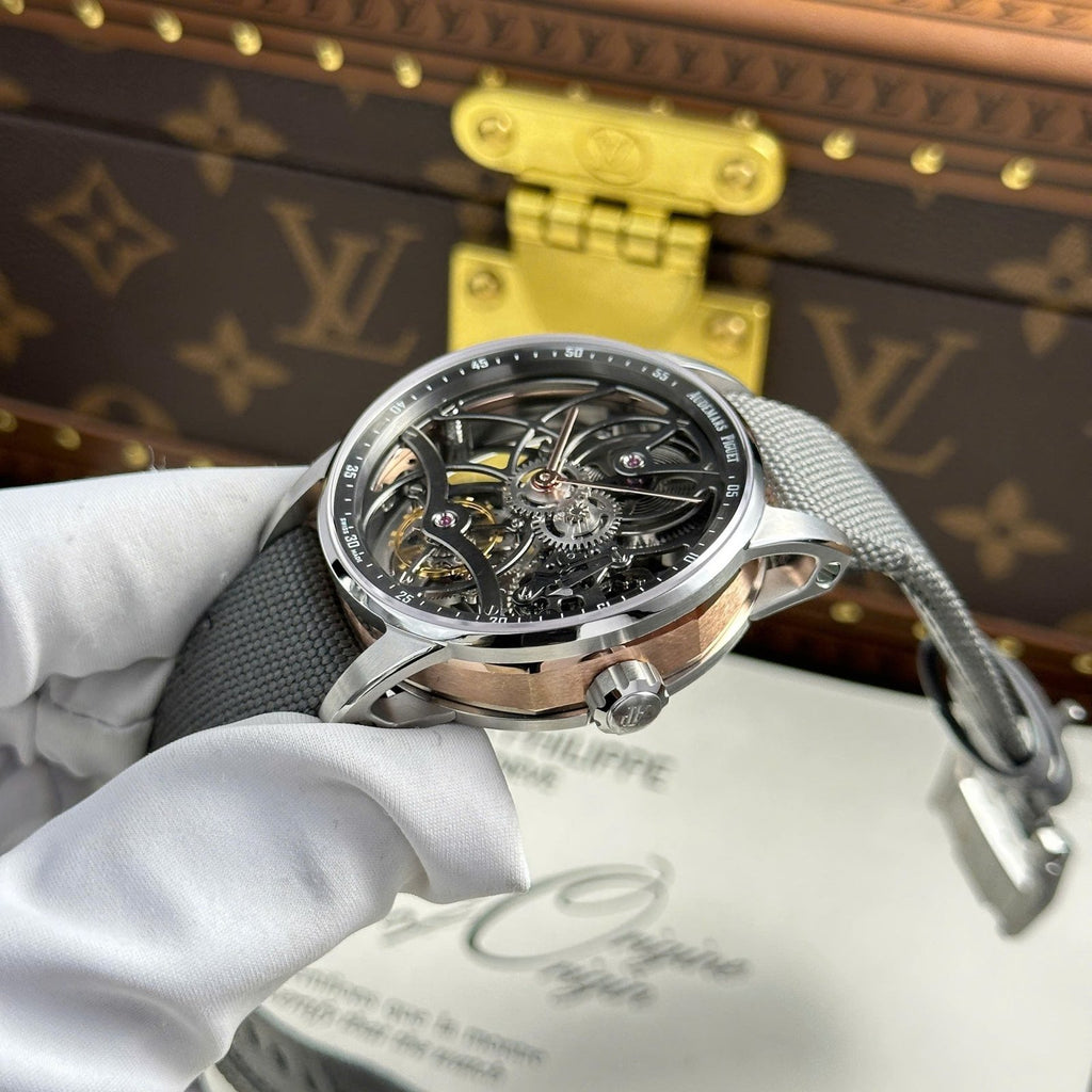 Audemars Piguet 26600 Tourbillon Openworked Watch Gray 41mm