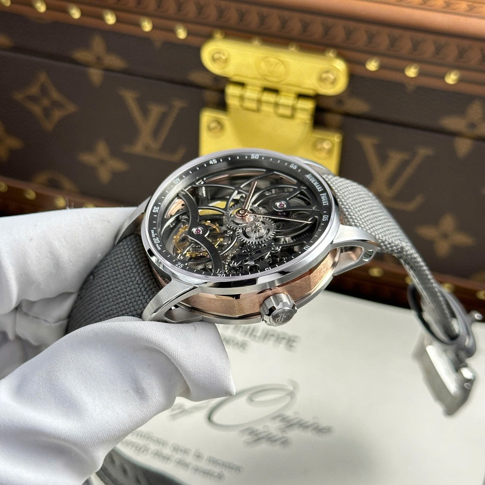 Audemars Piguet 26600 Tourbillon Openworked Watch Gray 41mm
