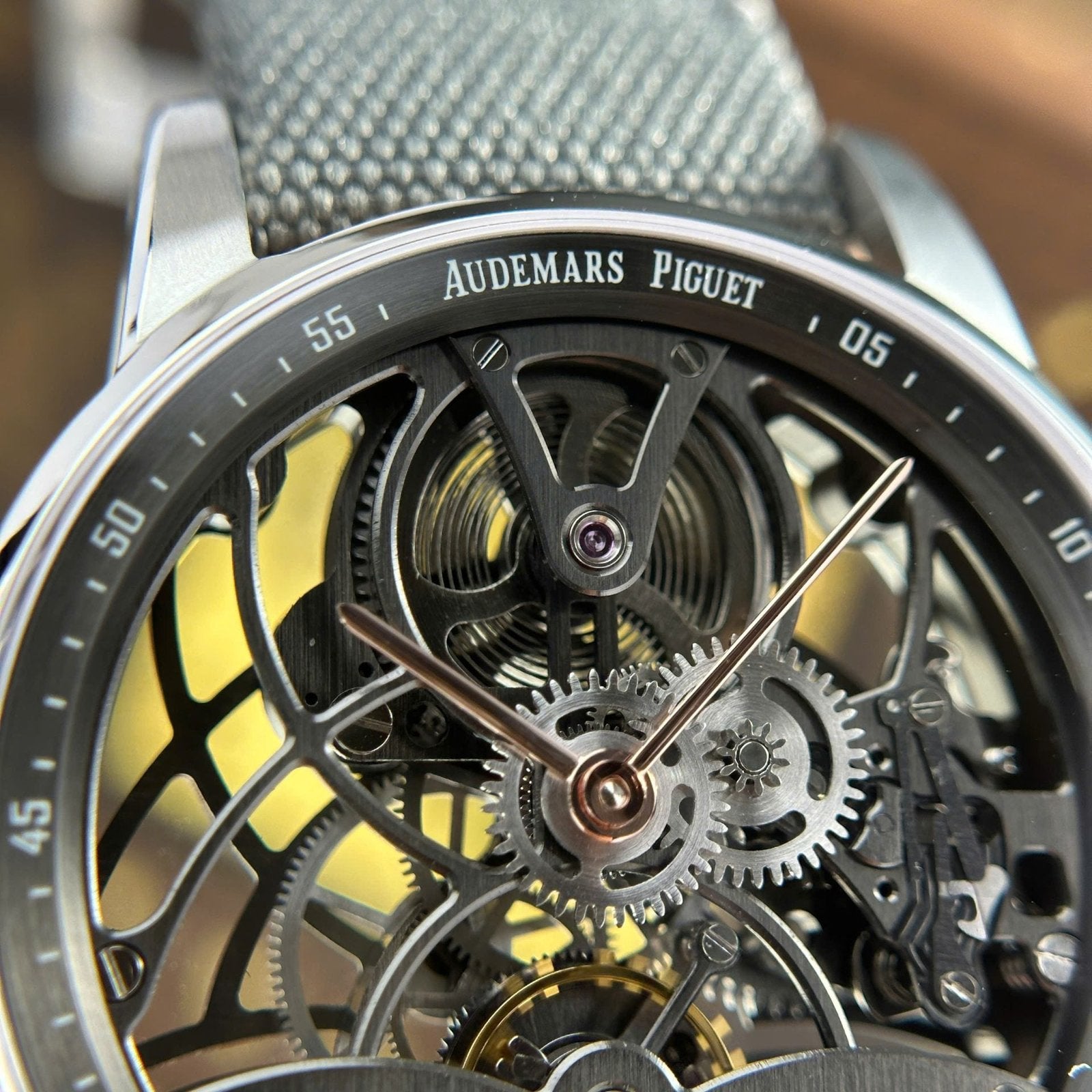 Audemars Piguet 26600 Tourbillon Openworked Watch Gray 41mm