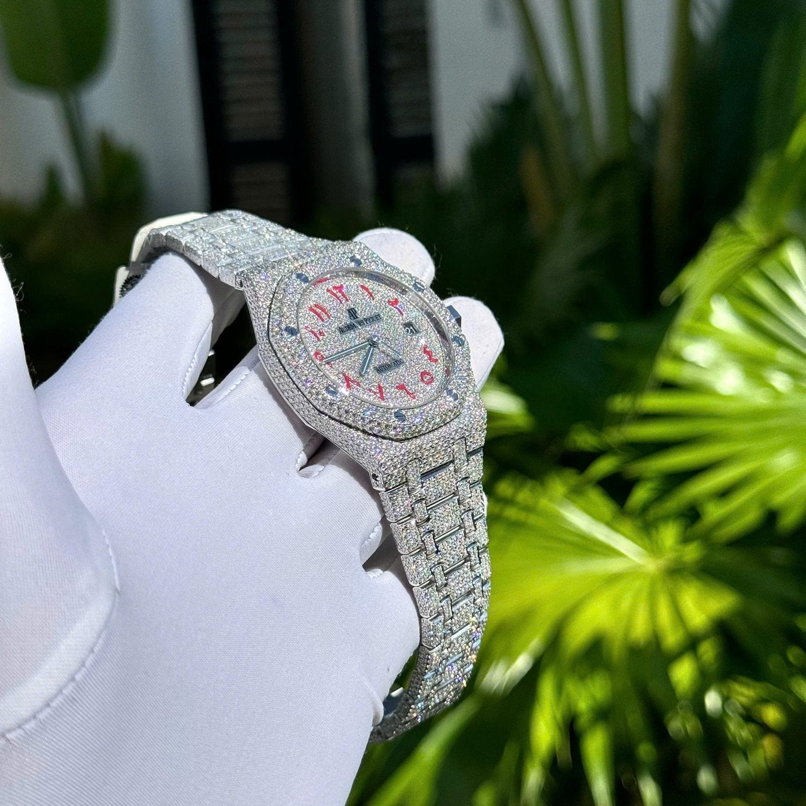 Audemars Piguet Watch Diamonds Moissanite 41mm