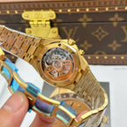 Audemars Piguet Watch Royal Oak Chronograph Frosted Gold 26240 Yellow Dial 41mm
