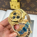 Audemars Piguet Watch Royal Oak Chronograph Frosted Gold 26240 Yellow Dial 41mm