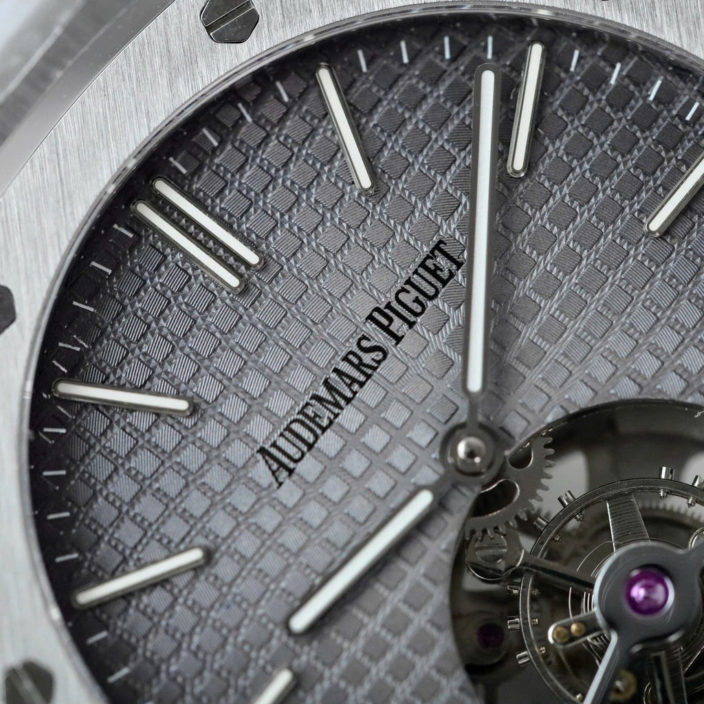 Audemars Piguet Watch Royal Oak Tourbillon Gray Dial Metal Wire 41mm
