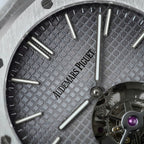 Audemars Piguet Watch Royal Oak Tourbillon Gray Dial Metal Wire 41mm