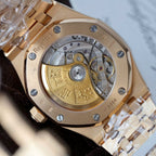 Audemars Piguet White Dial Watch 18K Gold Wrapped 37mm