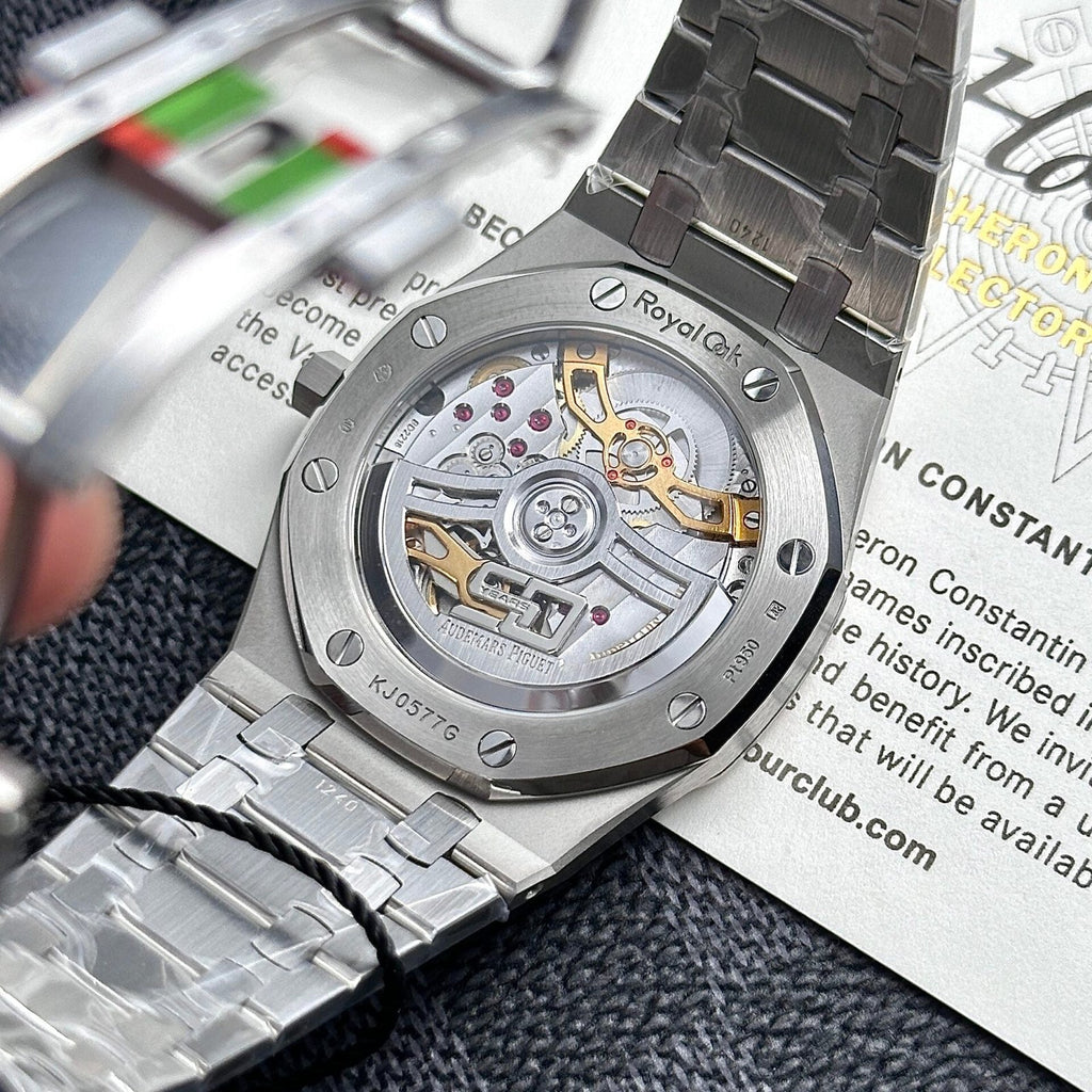 Audemars Piguet Royal Oak Jumbo 16202ST Watch Green Dial 39mm