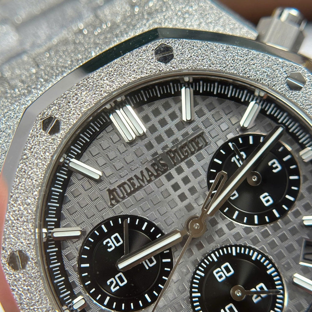 Audemars Piguet Watch Royal Oak Chronograph Frosted Gold 26240 Gray Dial 41mm