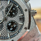 Audemars Piguet Watch Royal Oak Chronograph Frosted Gold 26240 Gray Dial 41mm