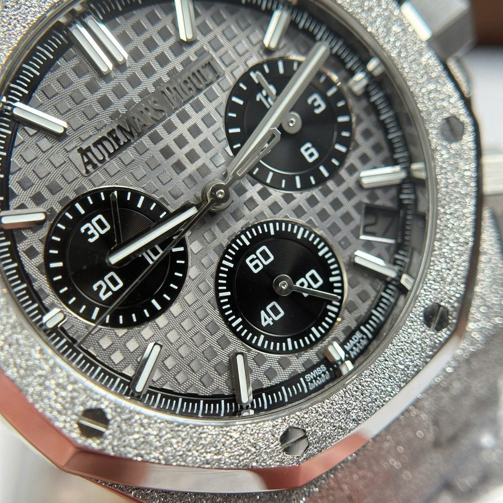 Audemars Piguet Watch Royal Oak Chronograph Frosted Gold 26240 Gray Dial 41mm
