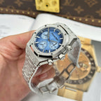 Audemars Piguet Watch Royal Oak Chronograph Frosted Gold 26240 Blue Dial 41mm