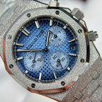 Audemars Piguet Watch Royal Oak Chronograph Frosted Gold 26240 Blue Dial 41mm