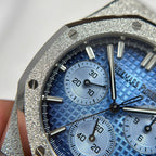 Audemars Piguet Watch Royal Oak Chronograph Frosted Gold 26240 Blue Dial 41mm