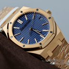 Audemars Piguet 15510R Royal Oak 50th Anniversary Dial Blue Watch 18K Gold Wrapped 41mm