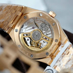 Audemars Piguet 15510R Royal Oak 50th Anniversary Dial Blue Watch 18K Gold Wrapped 41mm