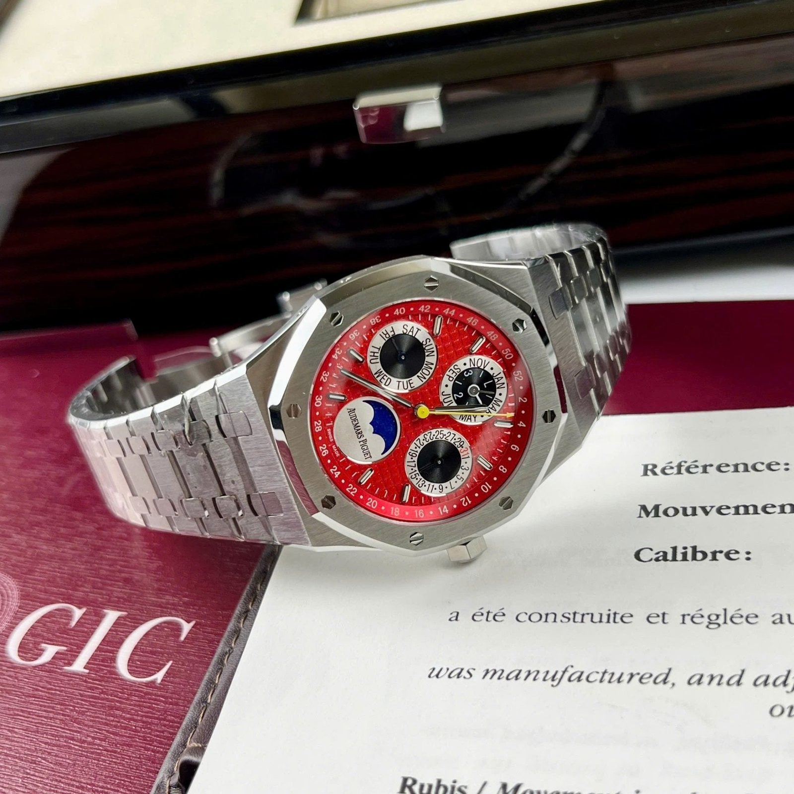 Audemars Piguet Watch Royal Oak Chronogarph 26574ST Red Dial 41mm