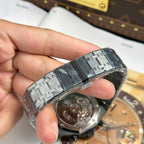 Audemars Piguet Watch Royal Oak Chronograph 26240 Black Ceramic Charcoal Blue Dial 41mm