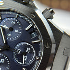 Audemars Piguet Watch Royal Oak Chronograph 26240 Black Ceramic Charcoal Blue Dial 41mm