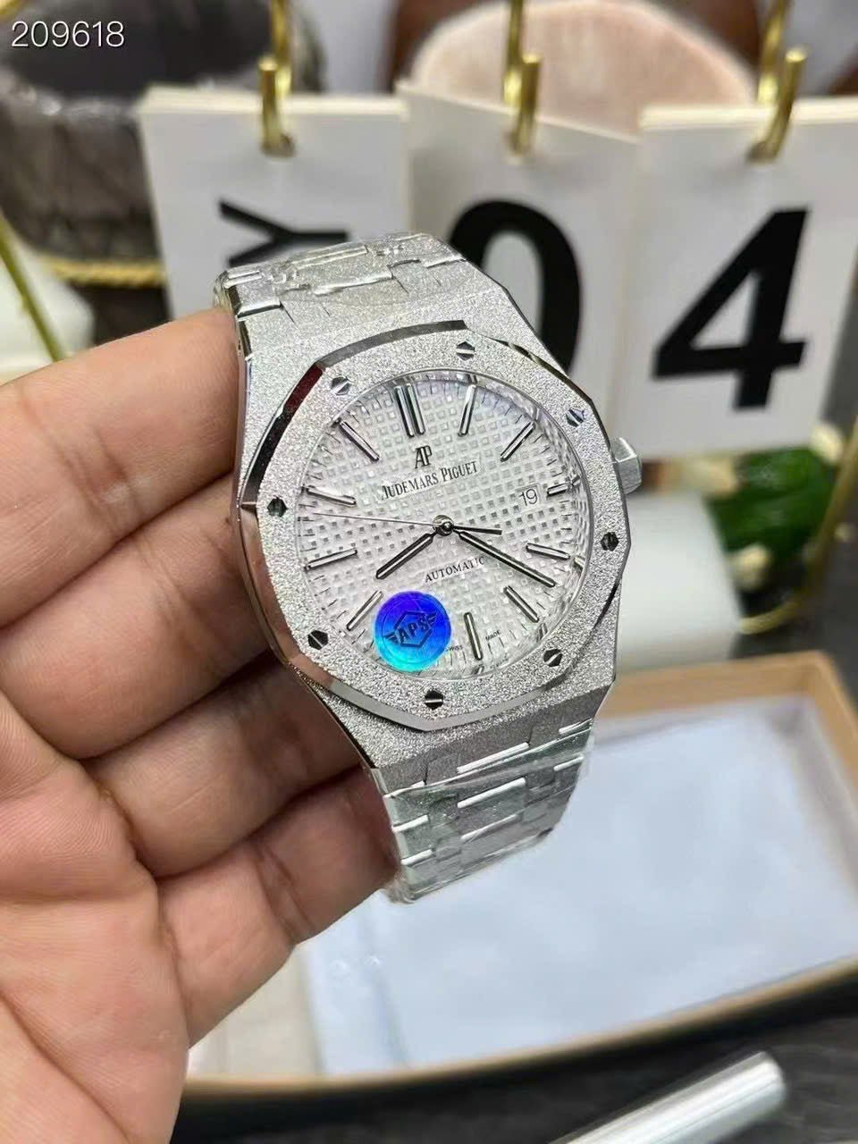 Audemars Piguet Watch Royal Oak Frosted Gold 15410 White Dial 41mm
