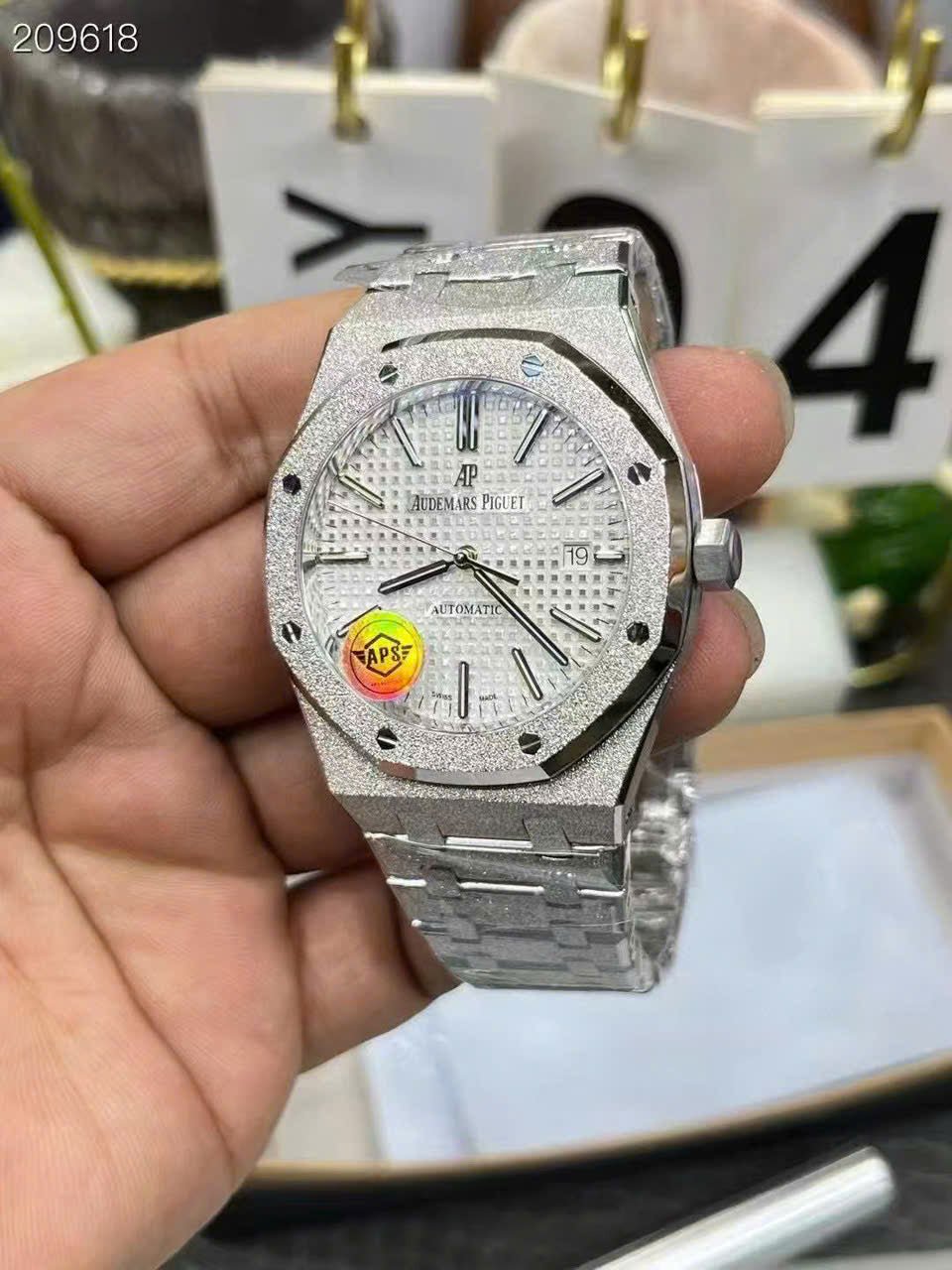 Audemars Piguet Watch Royal Oak Frosted Gold 15410 White Dial 41mm