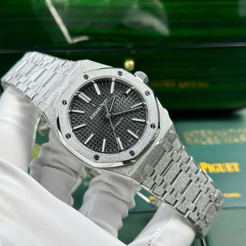 Audemars Piguet Watch Royal Oak Frosted Gold 15410BC Dial Black 41mm