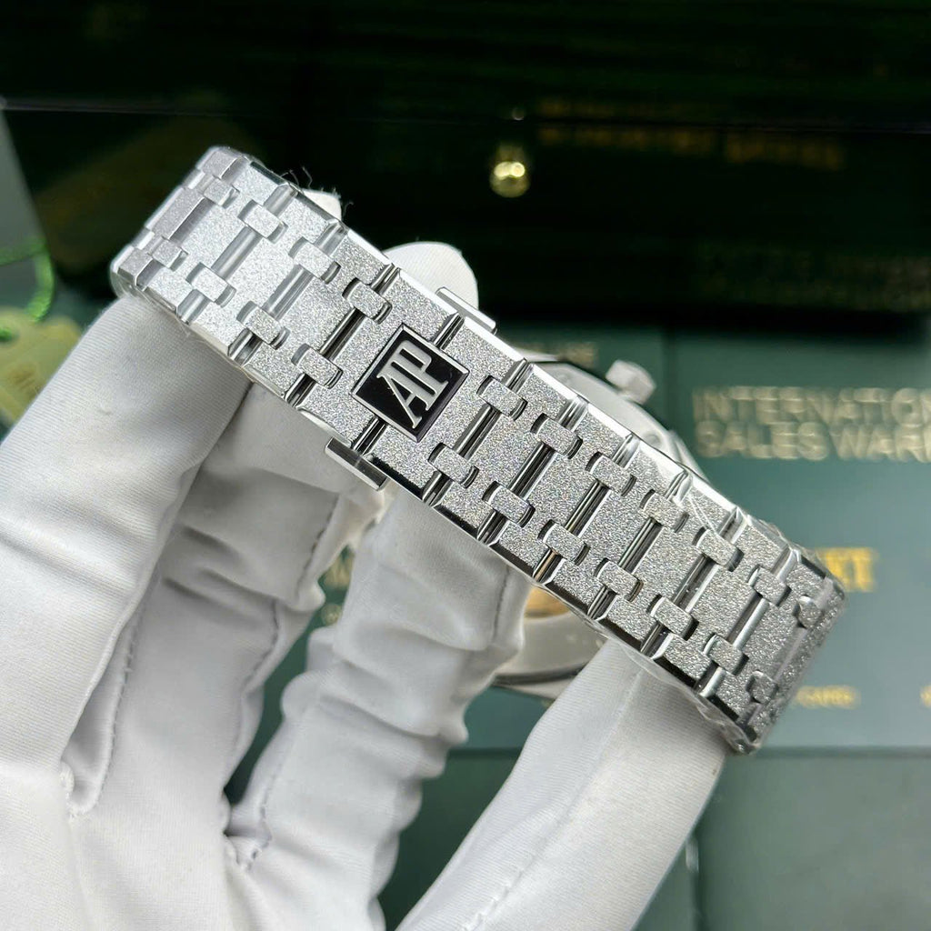 Audemars Piguet Watch Royal Oak Frosted Gold 15410BC Dial Black 41mm
