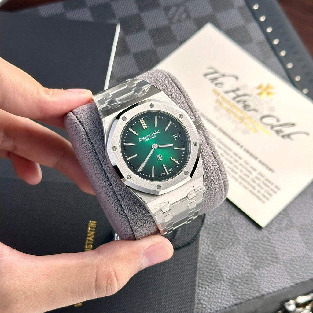 Audemars Piguet Royal Oak Jumbo 16202ST Watch Green Dial 39mm