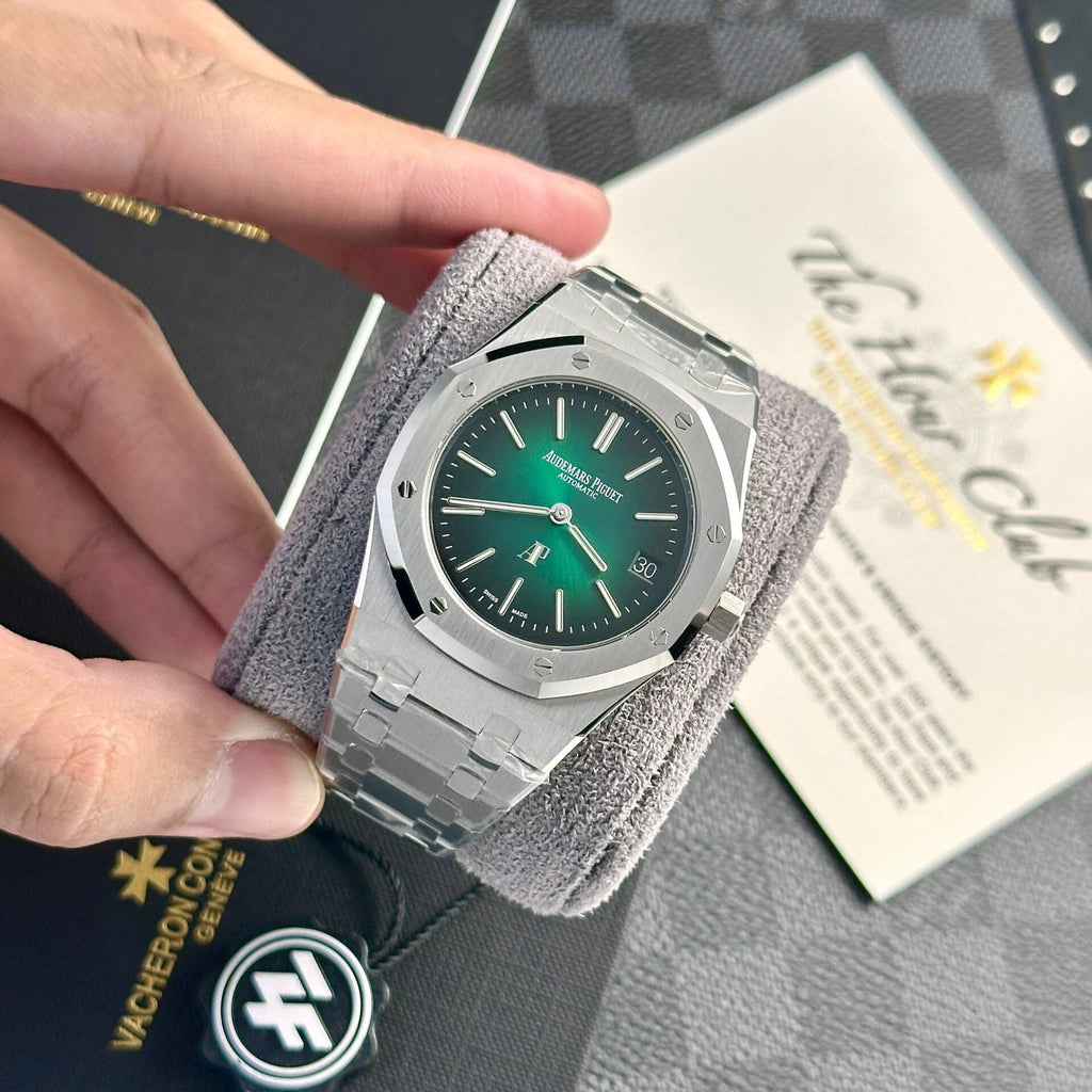 Audemars Piguet Royal Oak Jumbo 16202ST Watch Green Dial 39mm