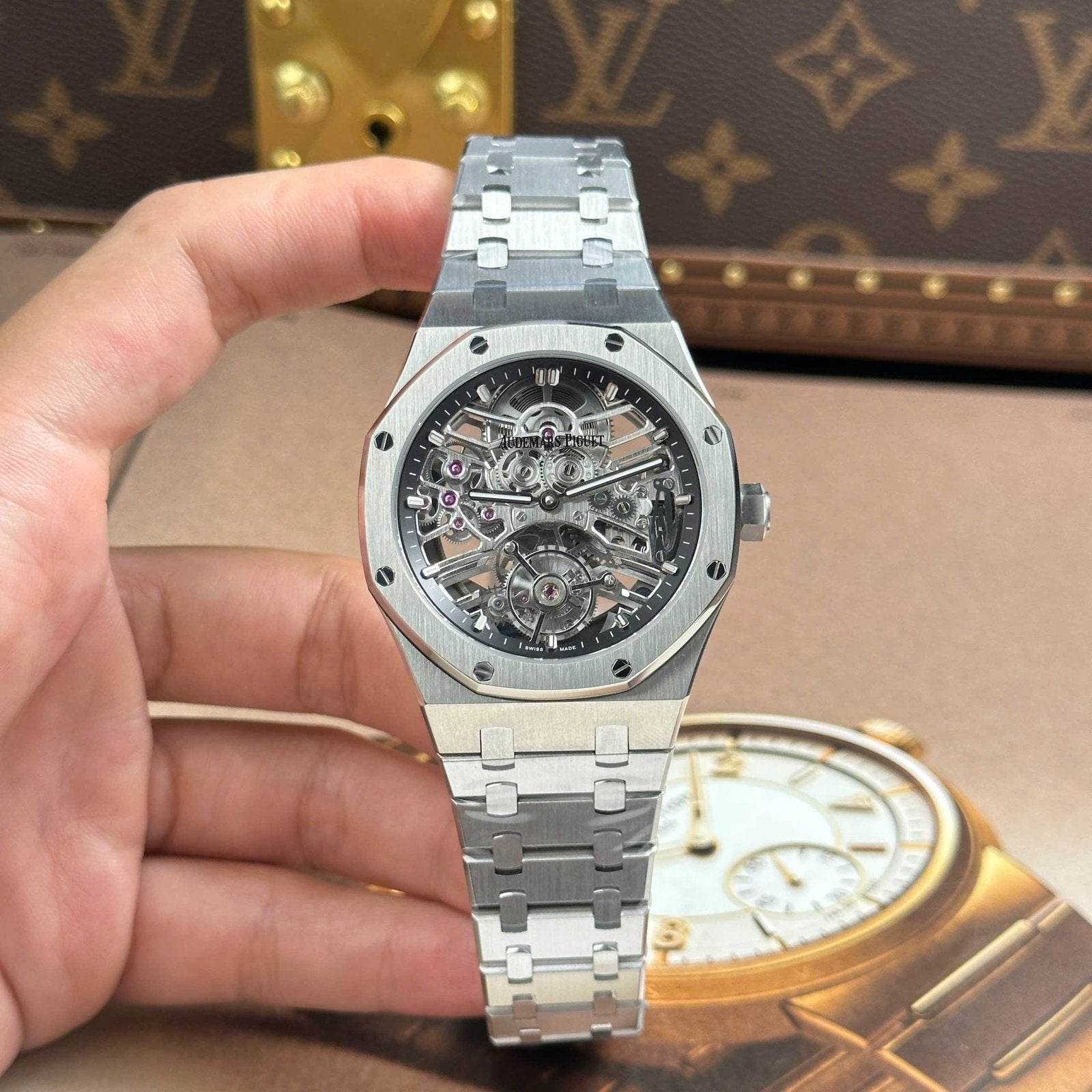 Audemars Piguet Watch Royal Oak Tourbillon 26735 Skeleton Dial Metal Wire 41mm