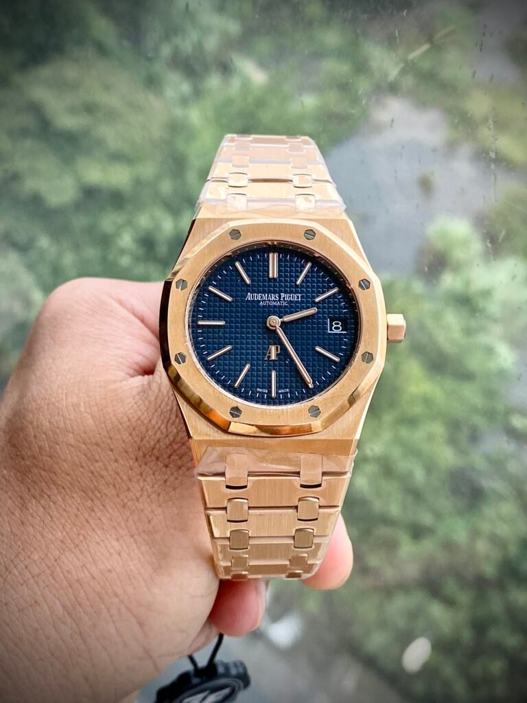 Audemars Piguet Watch Royal Oak 15202OR Jumbo Blue Dial 39mm