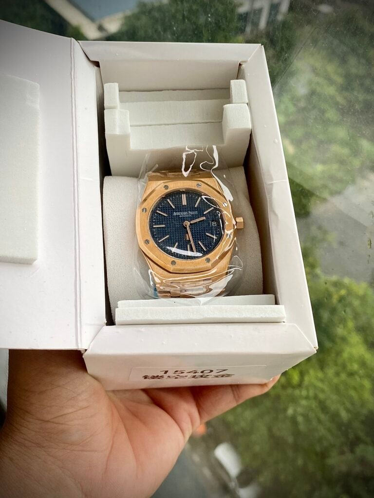 Audemars Piguet Watch Royal Oak 15202OR Jumbo Blue Dial 39mm
