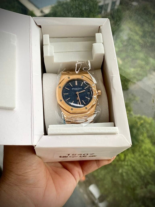 Audemars Piguet Watch Royal Oak 15202OR Jumbo Blue Dial 39mm