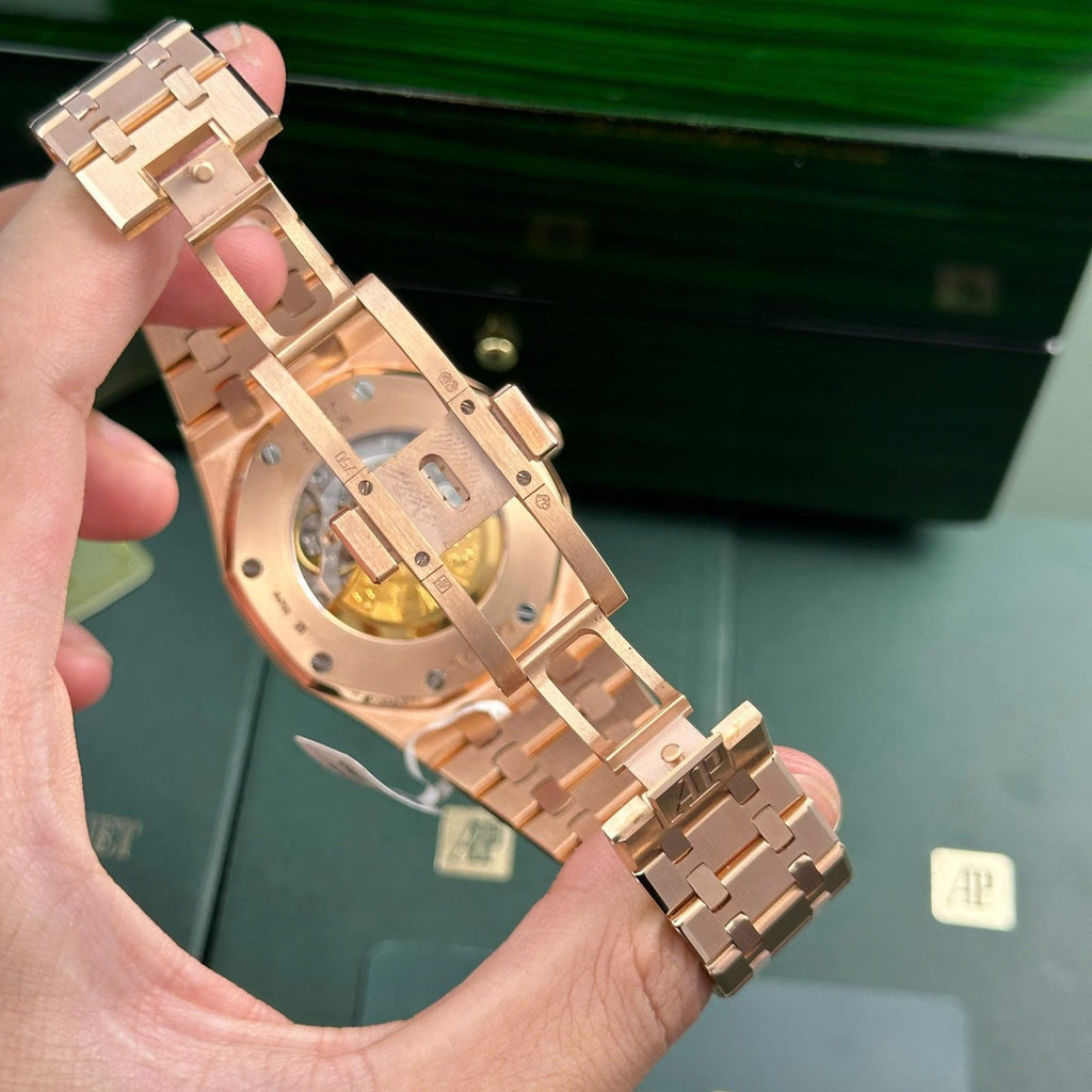 Audemars Piguet Watch Royal Oak 15400 Gold Wrapped Black Dial 41mm
