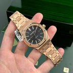 Audemars Piguet Watch Royal Oak 15400 Gold Wrapped Black Dial 41mm