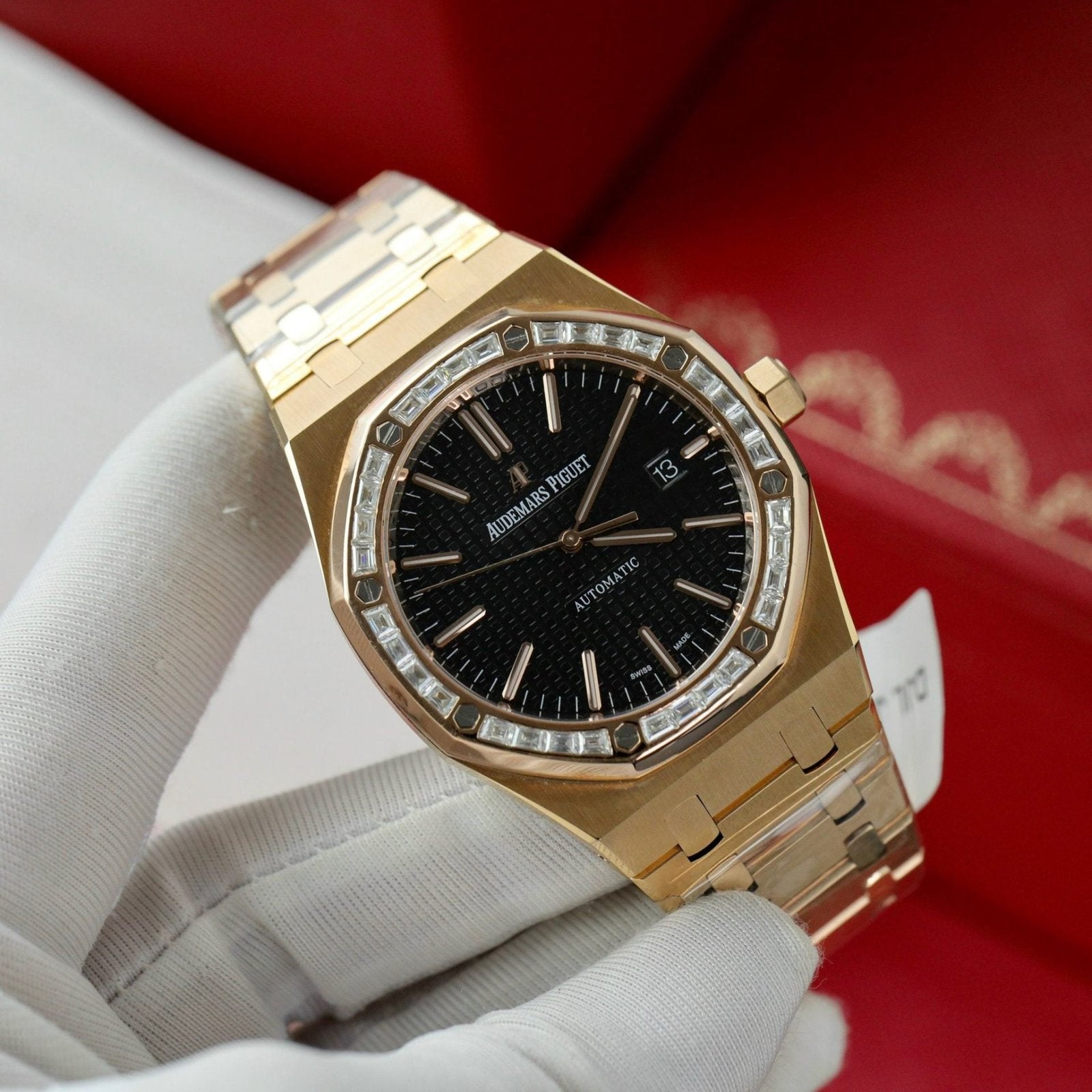Audemars Piguet Watch Royal Oak 15400OR Moissanite Diamonds 41mm