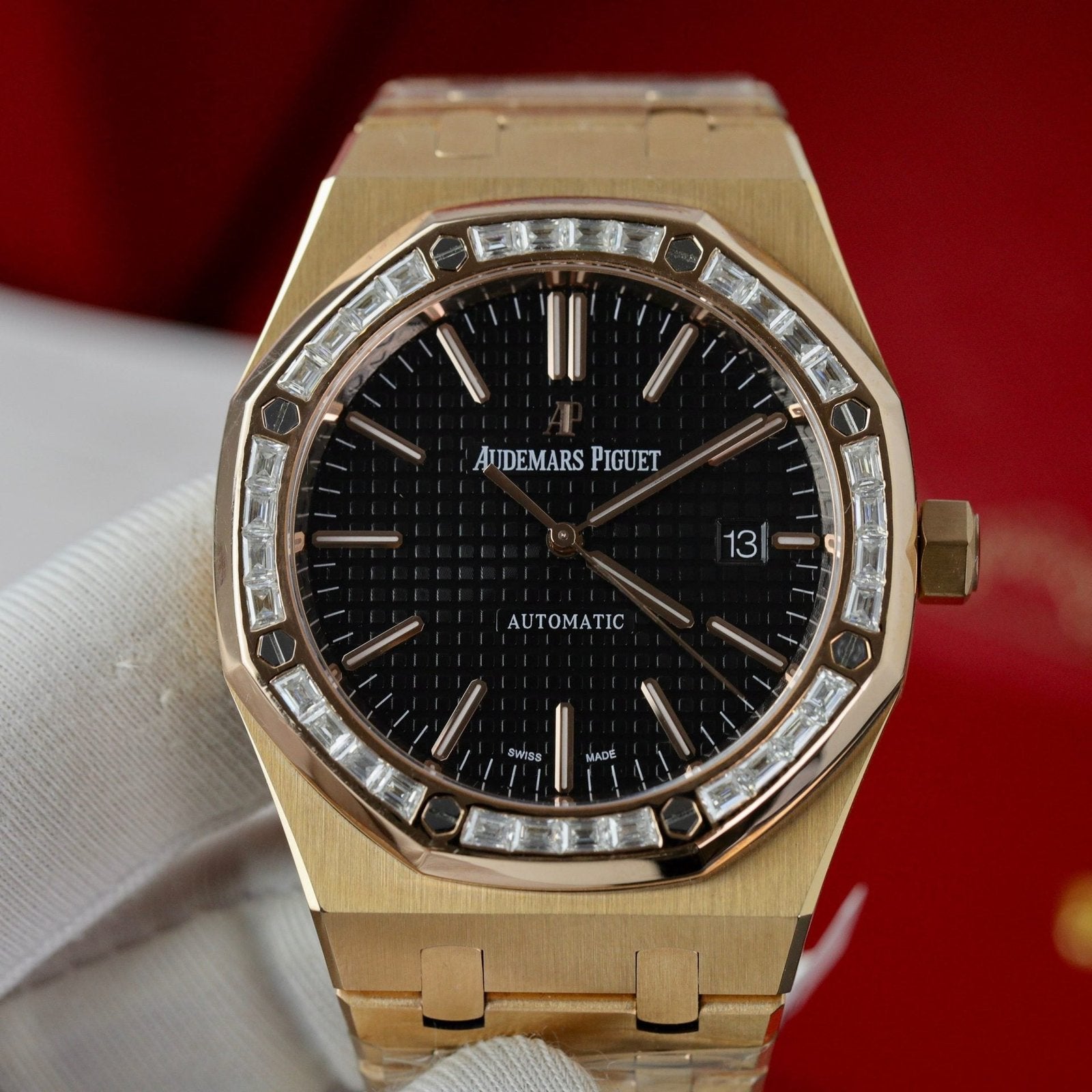 Audemars Piguet Watch Royal Oak 15400OR Moissanite Diamonds 41mm