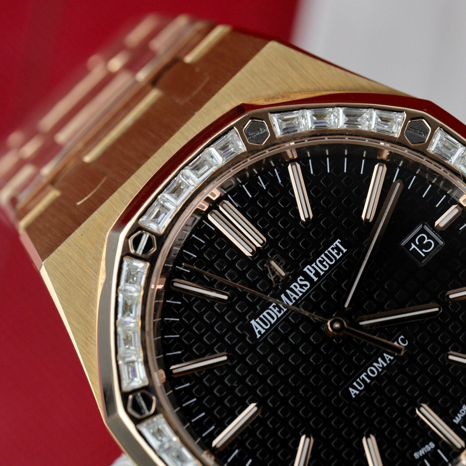 Audemars Piguet Watch Royal Oak 15400OR Moissanite Diamonds 41mm