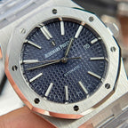 Audemars Piguet Royal Oak 15400ST Watch Blue Dial Metal Wire 41mm