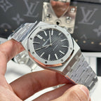 Audemars Piguet Royal Oak 15400ST Watch Black Dial Metal Wire 41mm
