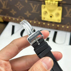 Audemars Piguet Royal Oak 15400ST Watch Blue Dial Rubber Strap 41mm