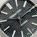 Audemars Piguet Watch Royal Oak 15400ST Black Dial Rubber Strap 41mm
