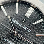 Audemars Piguet Watch Royal Oak 15400ST Black Dial Rubber Strap 41mm