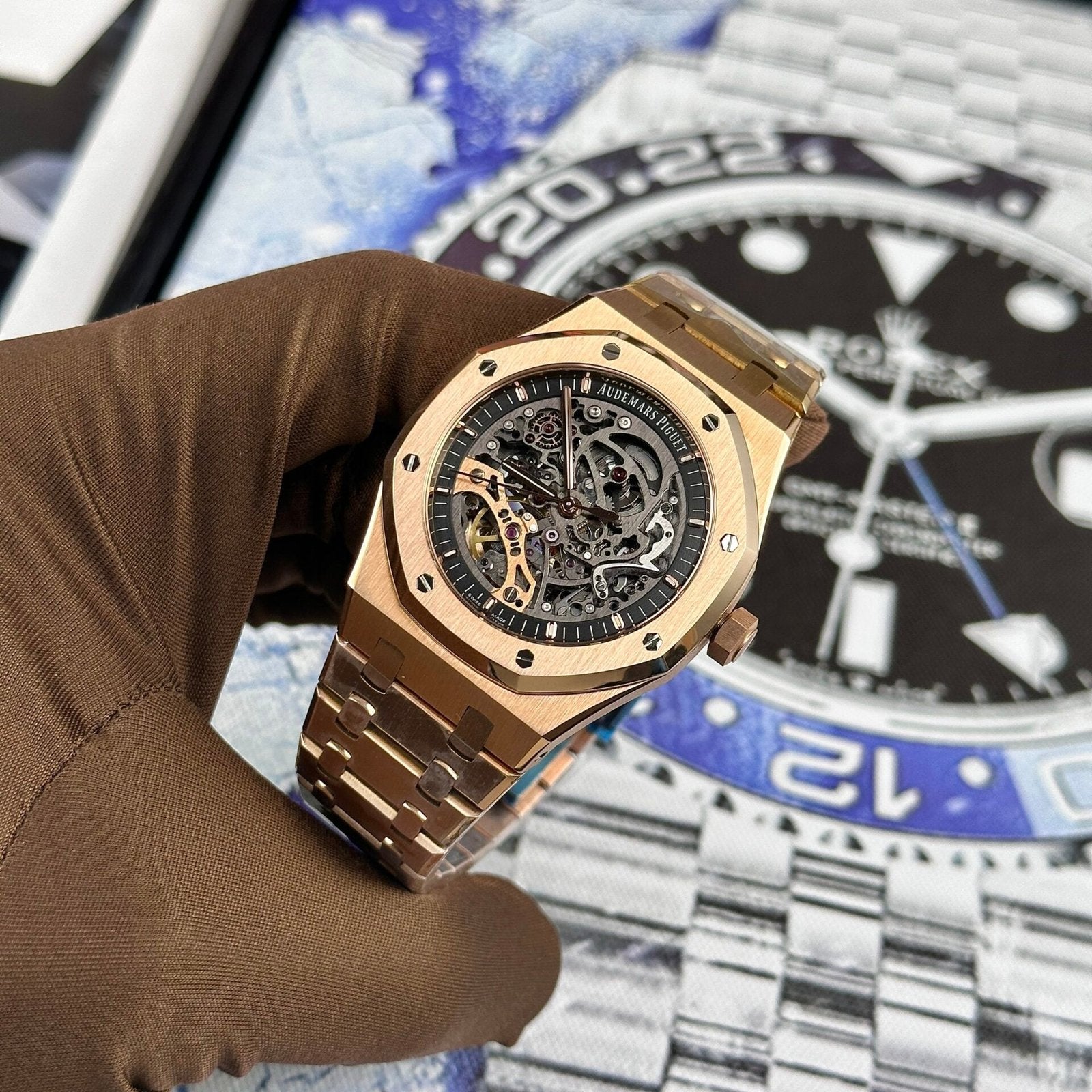Audemars Piguet Royal Oak 15407 Rose Gold Watch 41mm