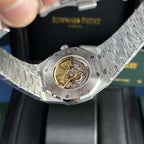 Audemars Piguet Royal Oak 15410 Frosted Gold Watch Blue Dial 41mm