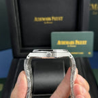 Audemars Piguet Royal Oak 15410 Frosted Gold Watch Blue Dial 41mm