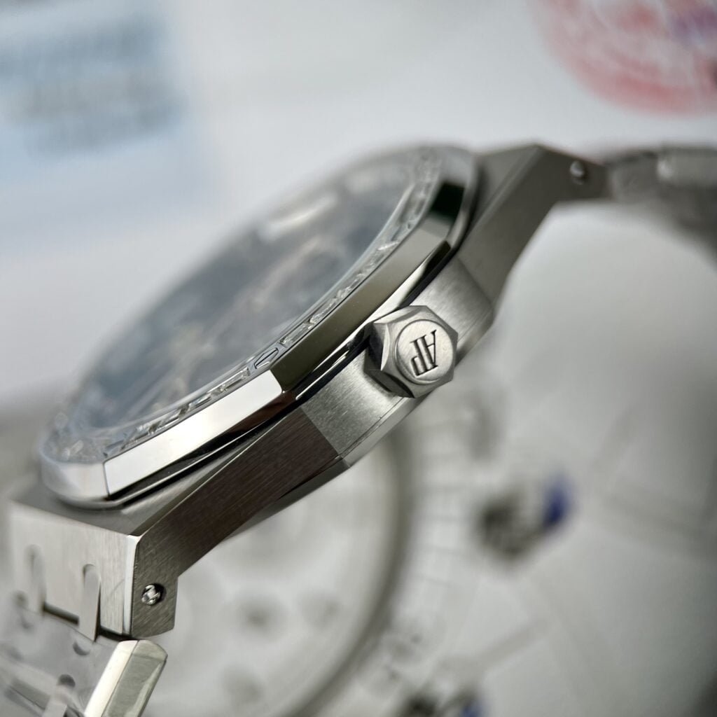 Audemars Piguet Royal Oak 15412BC Skeleton Moissanite Watch 41mm