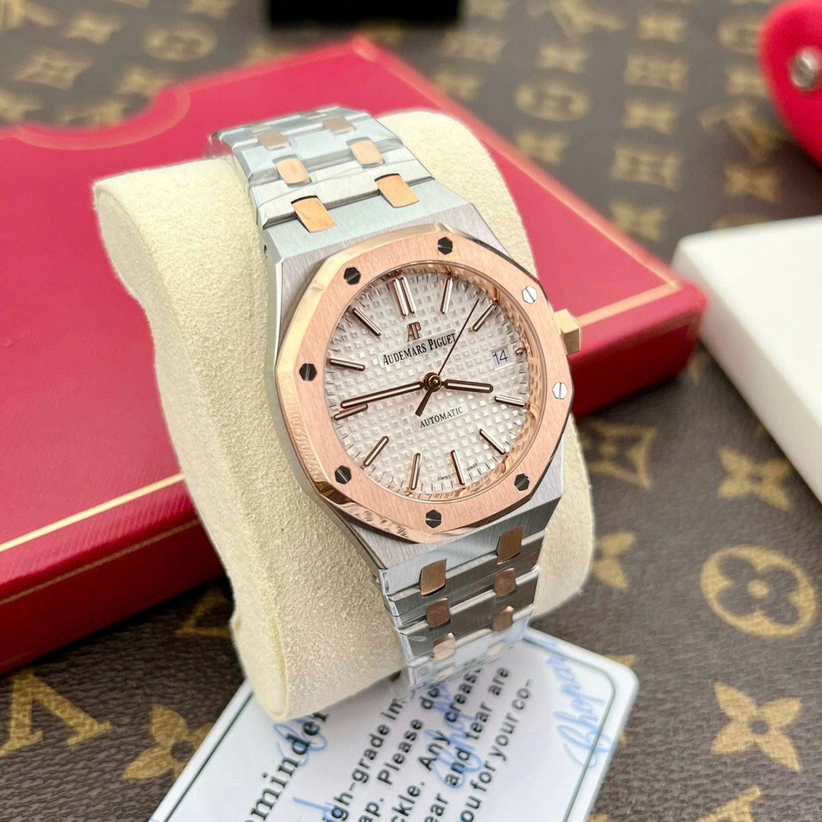 Audemars Piguet Royal Oak 15450 Watch Demi Rose Gold 37mm