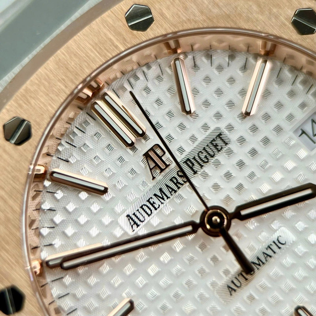 Audemars Piguet Royal Oak 15450 Watch Demi Rose Gold 37mm