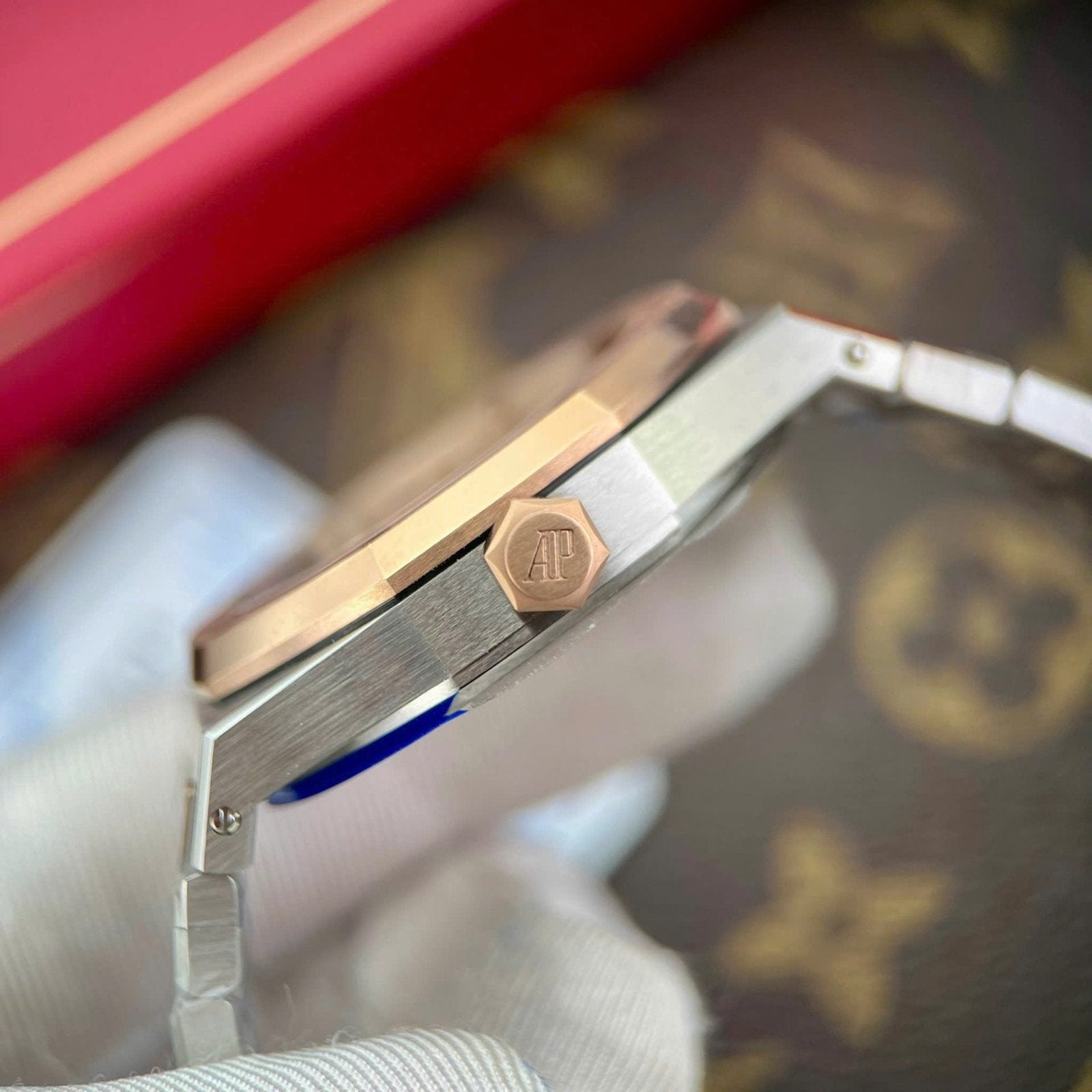 Audemars Piguet Royal Oak 15450 Watch Demi Rose Gold 37mm