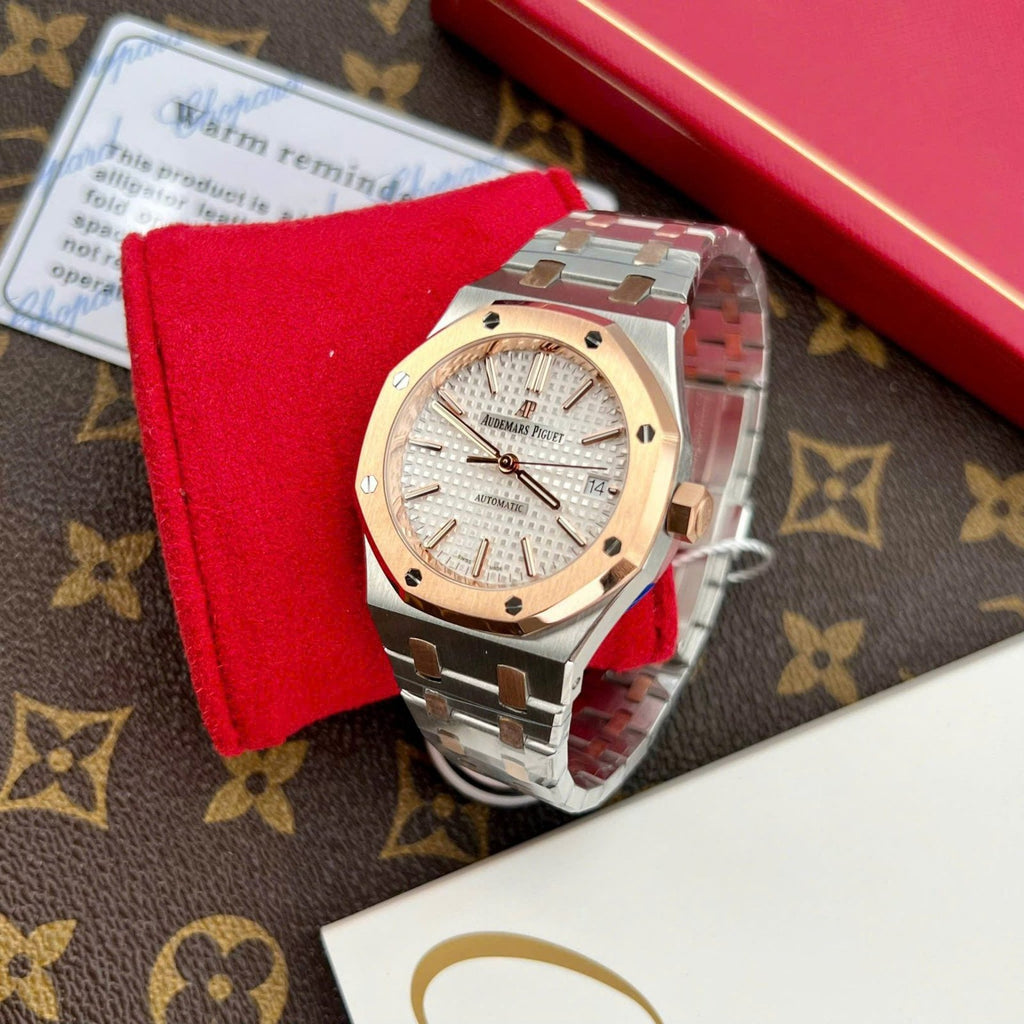 Audemars Piguet Royal Oak 15450 Watch Demi Rose Gold 37mm