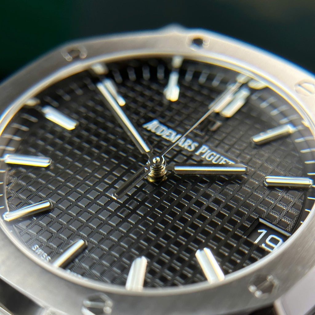 Audemars Piguet Royal Oak 15500 Watch Dial Black Rubber Strap 41mm
